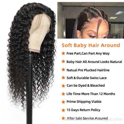 Hd Transparent Swiss Lace Human Hair 360 Lace Frontal Wig Straight Glueless Brazilian 100% Virgin Full Lace Wig
